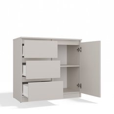 Komoda Malwa 75x80x40 cm do salonu sypialni kaszmir beż - Miniaturka zdjęcia nr 8