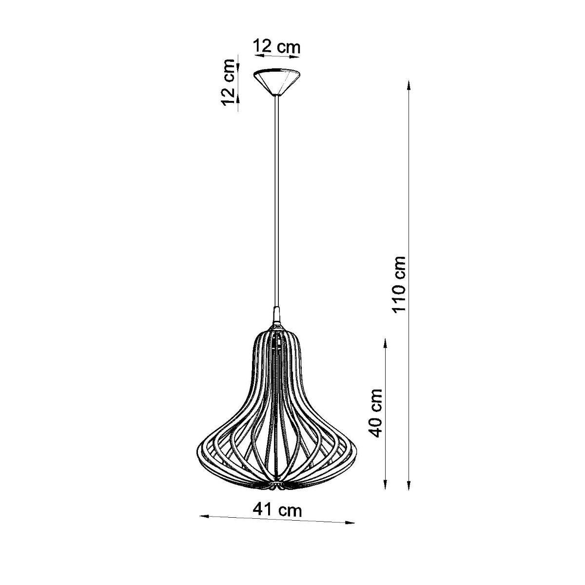 Lampa wisząca ELZA 110x41x41cm nowoczesna E27 do salonu nr. 4