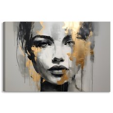 Obraz Do Salonu Abstrakcja ZŁOTY Portret Kobiety Styl Glamour Loft 120x80cm - Miniaturka zdjęcia nr 12