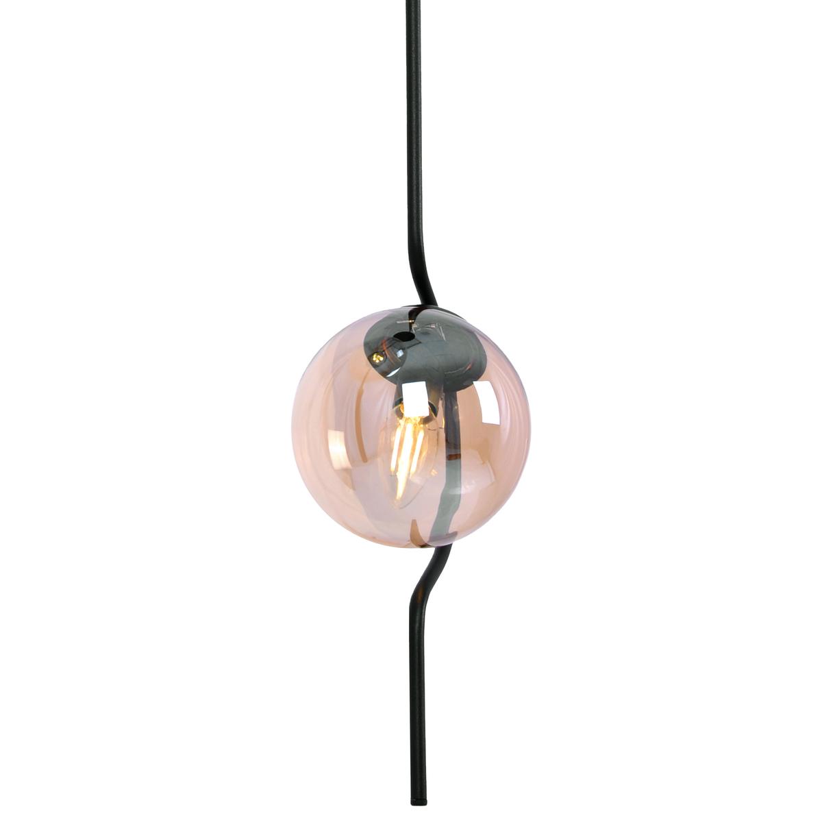 Lampa wisząca K-5338 VELA 30x100x30 cm do salonu lub pokoju bursztynowy/czarny nr. 4