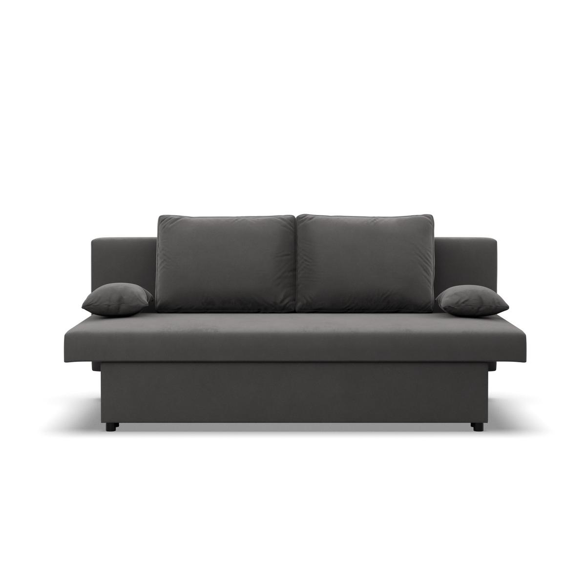 Kanapa 3-osobowa NOLA 191x92x91 cm sofa rozkładana z pojemnikiem do pokoju do salonu szara nr. 2