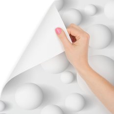 Tapeta nowoczesna 3D, kule, do sypialni, salonu  - Miniaturka zdjęcia nr 6