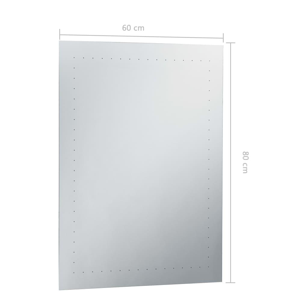  Lustro 60x80 cm do sypialni łazienki ścienne z LED aluminium szklane srebrny nr. 7