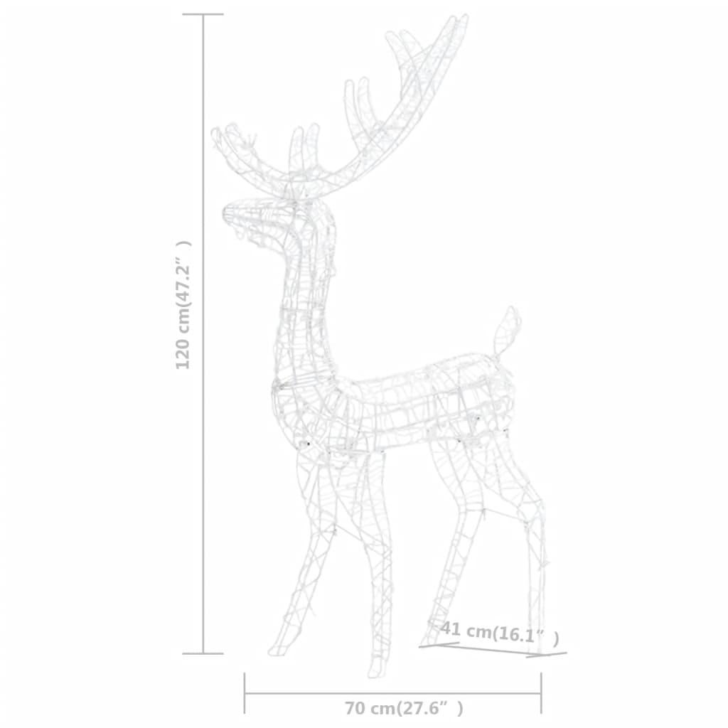 Akrylowe renifery ozdobne, 2 szt., 120 cm, kolorowe nr. 9