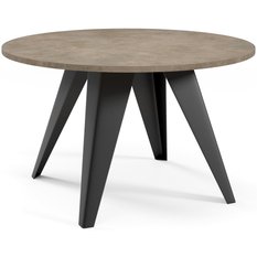 Stolik kawowy 75 cm okrągły Dominante dark grey chicago concrete do salonu - Miniaturka zdjęcia nr 1