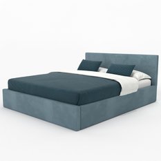 Łóżko tapicerowane do sypialni 180x200x88 cm podwójne z pojemnikiem basic morskie - Miniaturka zdjęcia nr 10