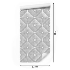 Tapeta Geometryczne Wzory w Odcieniach Szarości  53x1000  - Miniaturka zdjęcia nr 2