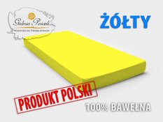 Prześcieradło bawełniane JERSEY 120x200cm ŻÓŁTY - Miniaturka zdjęcia nr 2