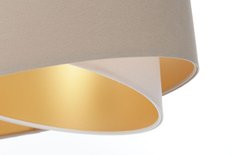 Lampa 45 cm do sypialni salonu wisząca asymetryczna beżowo biała - Miniaturka zdjęcia nr 3