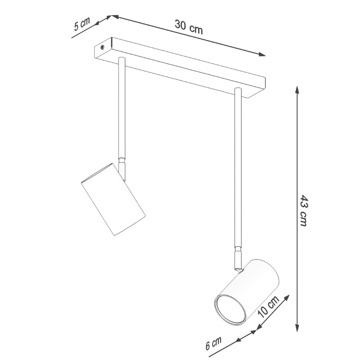 Plafon NORANO 2 czarny 43x10x30cm nowoczesna lampa GU10 do salonu  nr. 6