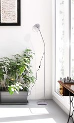 Lampa podłogowa K-MT-201 KAJTEK I 45x145x22 cm do salonu lub pokoju srebrny - Miniaturka zdjęcia nr 9