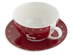 Filiżanka z dzbankiem zestaw Tea For One Rudolfo czerwony Renifer 400 ml - Miniaturka zdjęcia nr 5