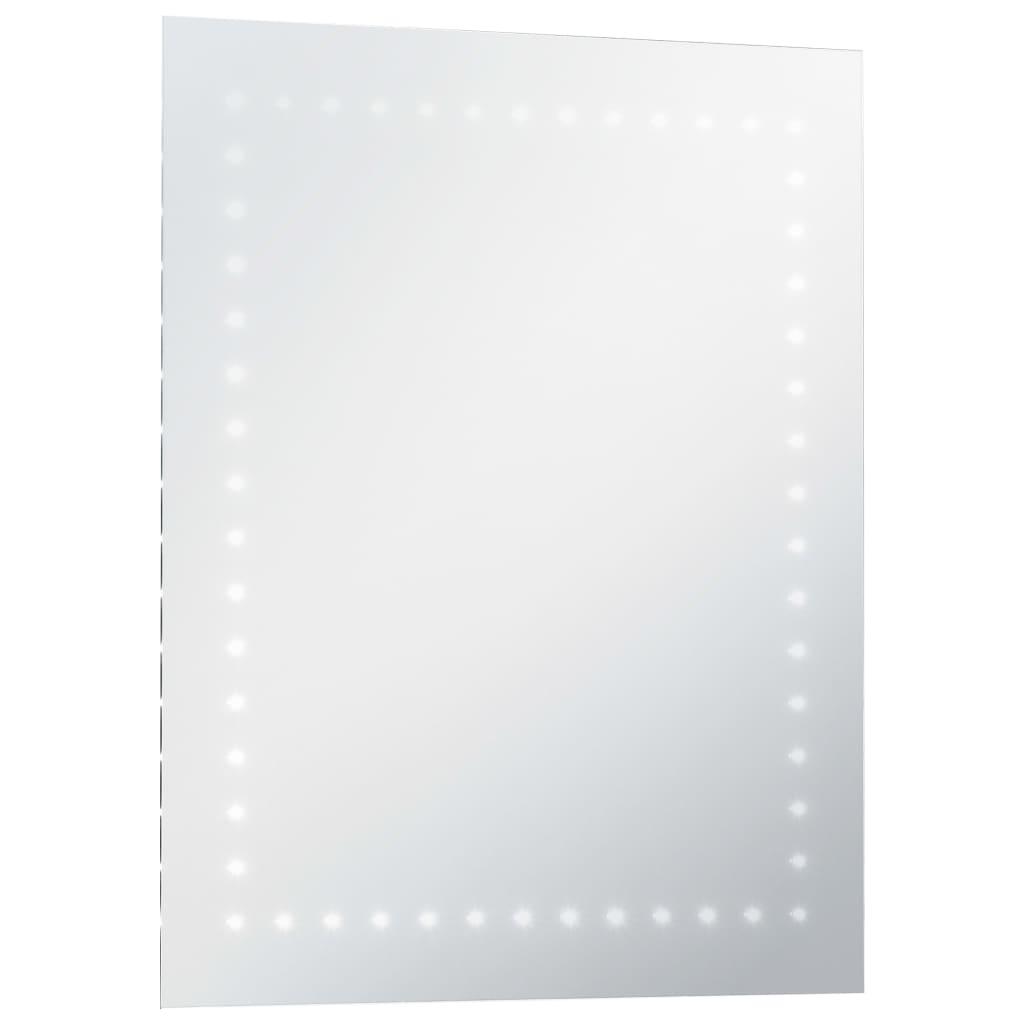  Lustro 50x60 cm do sypialni łazienki ścienne z LED aluminium szklane srebrny nr. 4