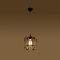 Lampa wisząca CELTA czarna 95x23x23cm nowoczesna E27 do salonu - Miniaturka zdjęcia nr 3