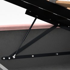 Łóżko Pojedyncze 90x200cm łóżko tapicerowane z pojemnikiem różowe do sypialni wezgłowie 110 cm - Miniaturka zdjęcia nr 11