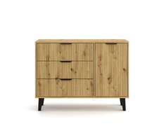 Komoda Scandi 81,5x110x39 cm do salonu dąb artisan - Miniaturka zdjęcia nr 3