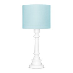 Lampa stołowa CLASSIC 25x25x55 cm miętowa drewno olejowane - Miniaturka zdjęcia nr 3