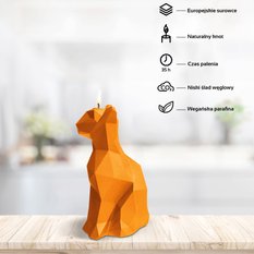 Świeca Cat Low-Poly Orange - Miniaturka zdjęcia nr 2