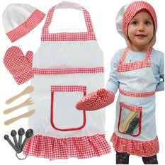 Kostium strój karnawałowy przebranie zestaw małego kucharza fartuszek dla dziecka 3+ 40x1x51 cm