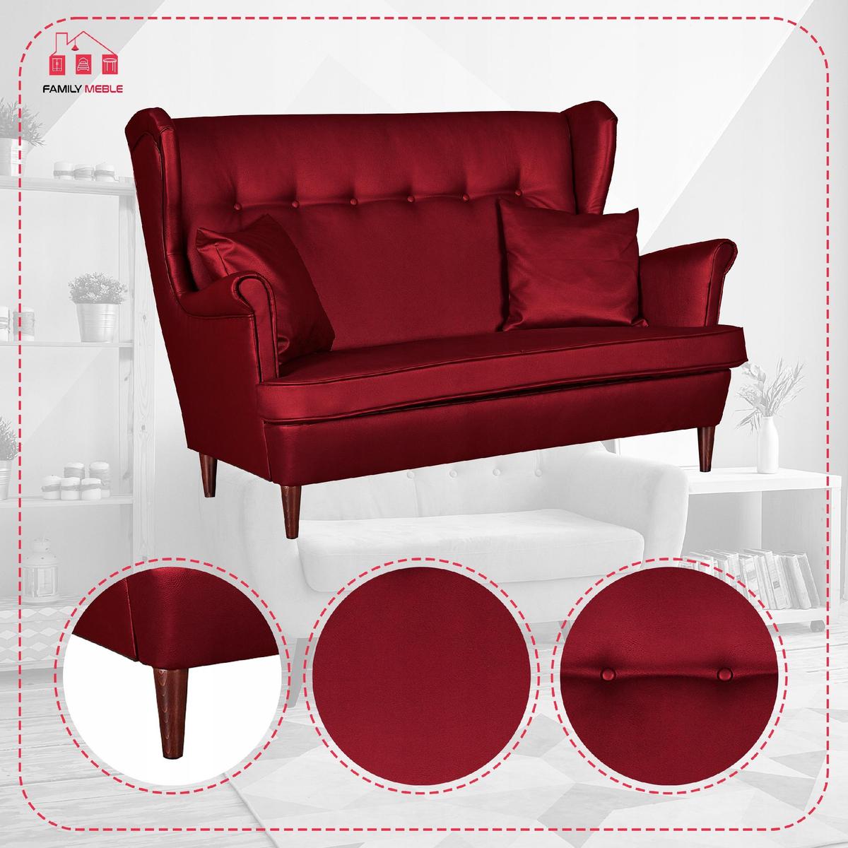 Zestaw wypoczynkowy eko skóra sofa + 2 fotele nr. 6