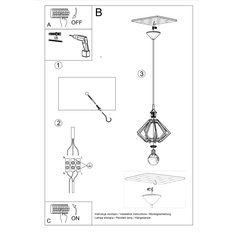 Lampa wisząca POMPELMO naturalne drewno 90x27.5x27.5cm nowoczesna E27 do salonu - Miniaturka zdjęcia nr 5