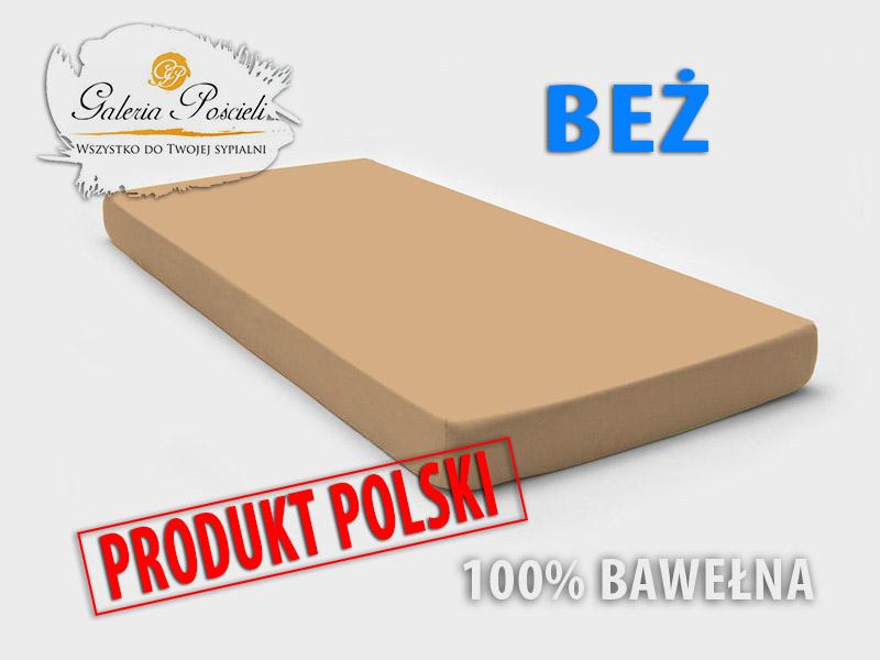 Prześcieradło bawełniane JERSEY 180x200cm BEŻ nr. 2