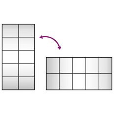 Lustro 50x100 cm do łazienki sypialni ścienne prostokątne żelazo czarne - Miniaturka zdjęcia nr 7