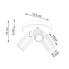 Plafon Karbon 18x19.5x19.5cm do sypialni salonu czarny - Miniaturka zdjęcia nr 9