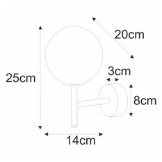 Kinkiet K-4884 FARO 20x25x14 cm do salonu lub pokoju czarny/biały matowy - Miniaturka zdjęcia nr 2