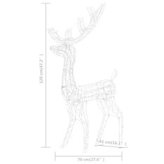 Akrylowe renifery ozdobne, 3 szt., 120 cm, kolorowe - Miniaturka zdjęcia nr 9