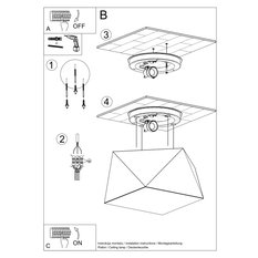 Plafon HEXA 25 biały 15x25x25cm E27 nowoczesna lampa do salonu - Miniaturka zdjęcia nr 5