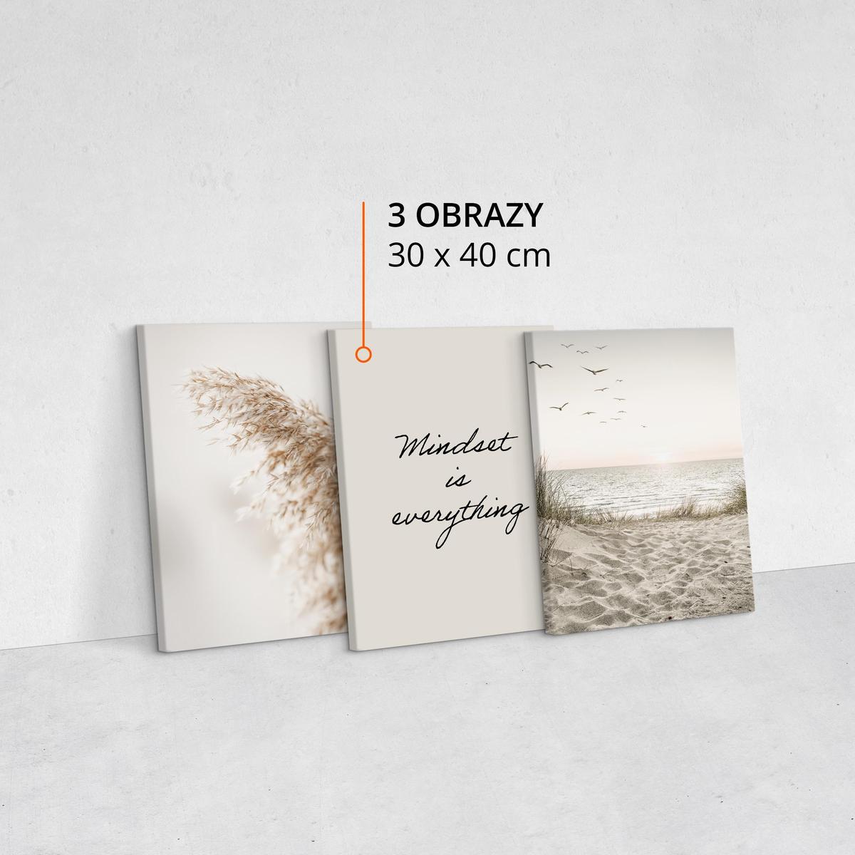 Obrazy Do Sypialni MORZE Styl Boho Rośliny 90x40cm nr. 2