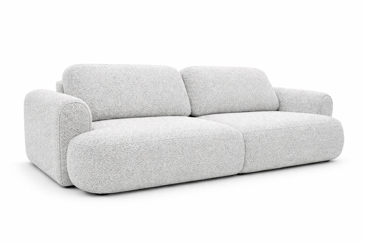 Kanapa rozkładana trzyosobowa ITALY 253x110x71 cm LOOP sofa z funkcją spania szara