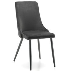 Krzesło UNO szare tapicerowane welurem do jadalni lub salonu