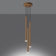 Lampa wisząca PASTELO 3P złota 115x20x20cm nowoczesna G9 do salonu - Miniaturka zdjęcia nr 3