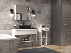  Szafka łazienkowa NEL V DS 85x30x30 cm z szufladą i drzwiami do łazienki biały mat - Miniaturka zdjęcia nr 5