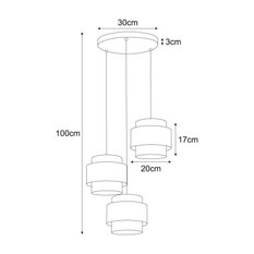 Lampa wisząca K-5272 CEZAR 45x100x45 cm do salonu lub pokoju biały/beżowy - Miniaturka zdjęcia nr 5