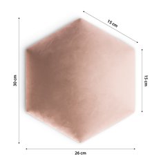 Panele tapicerowane 26x30 hexagon magic velvet różowy - Miniaturka zdjęcia nr 4