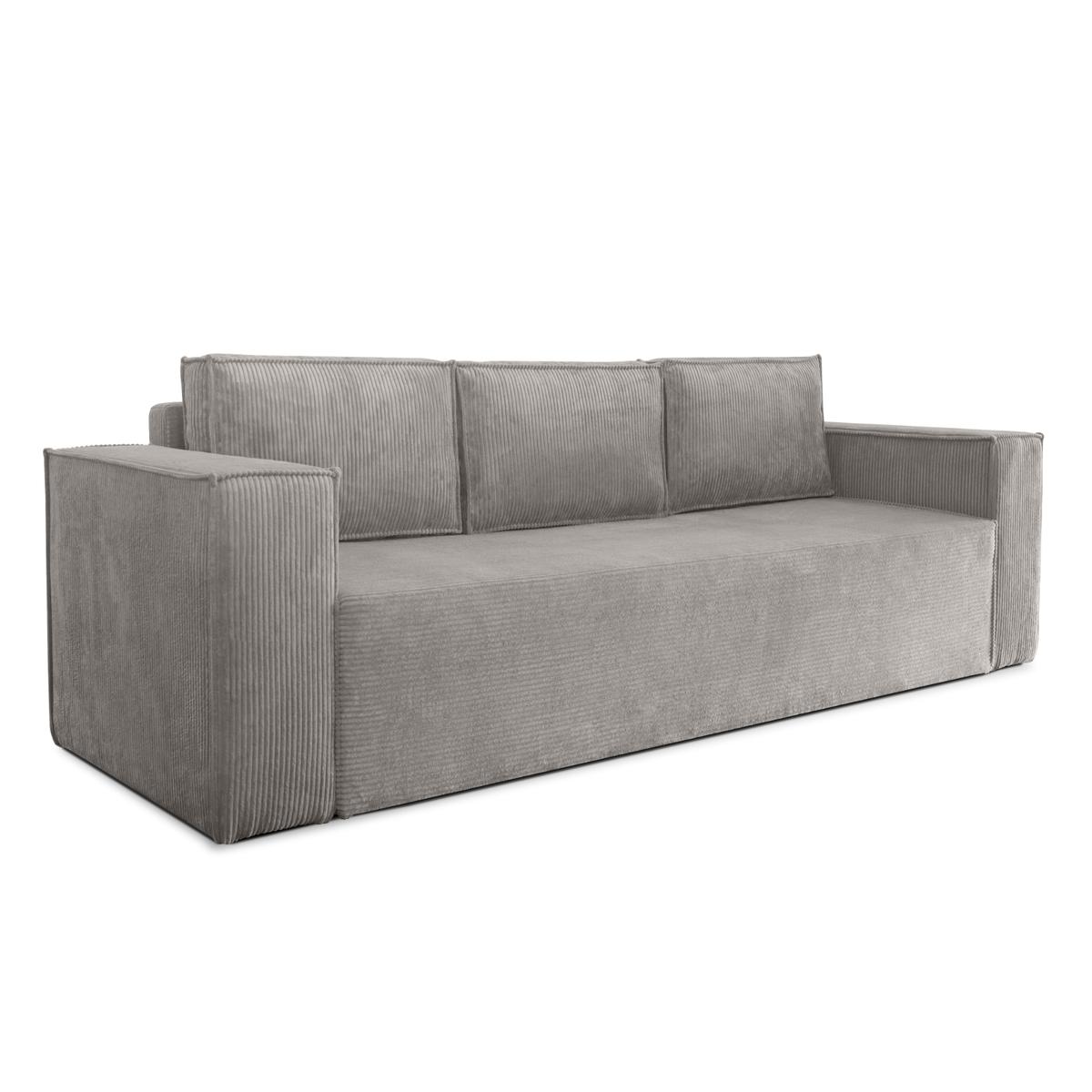 Kanapa Verona 248x96x93 cm z funkcją spania i pojemnikiem sztruks szary do salonu nr. 2