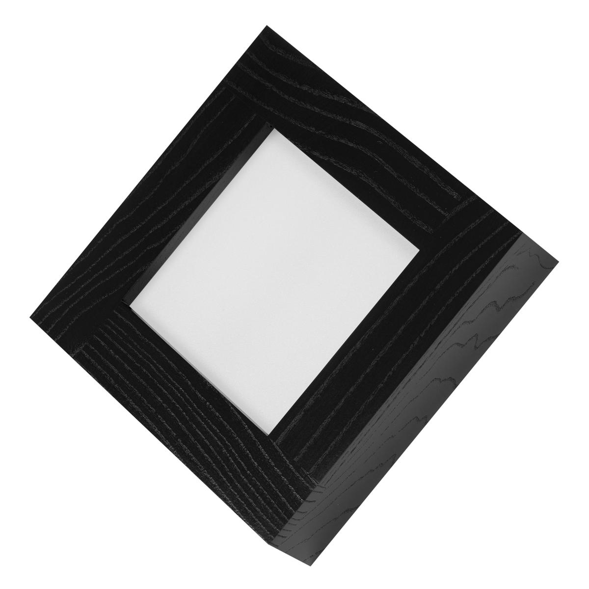 Panel LED 20 x 20 x 5 cm plafon z drewna czarny 18W kinkiet do salonu