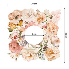 Naklejka Pod Kontakt Włącznik Kwiaty Róże Piwonie 20x20 Motyle Boho Dla Dzieci - Miniaturka zdjęcia nr 2