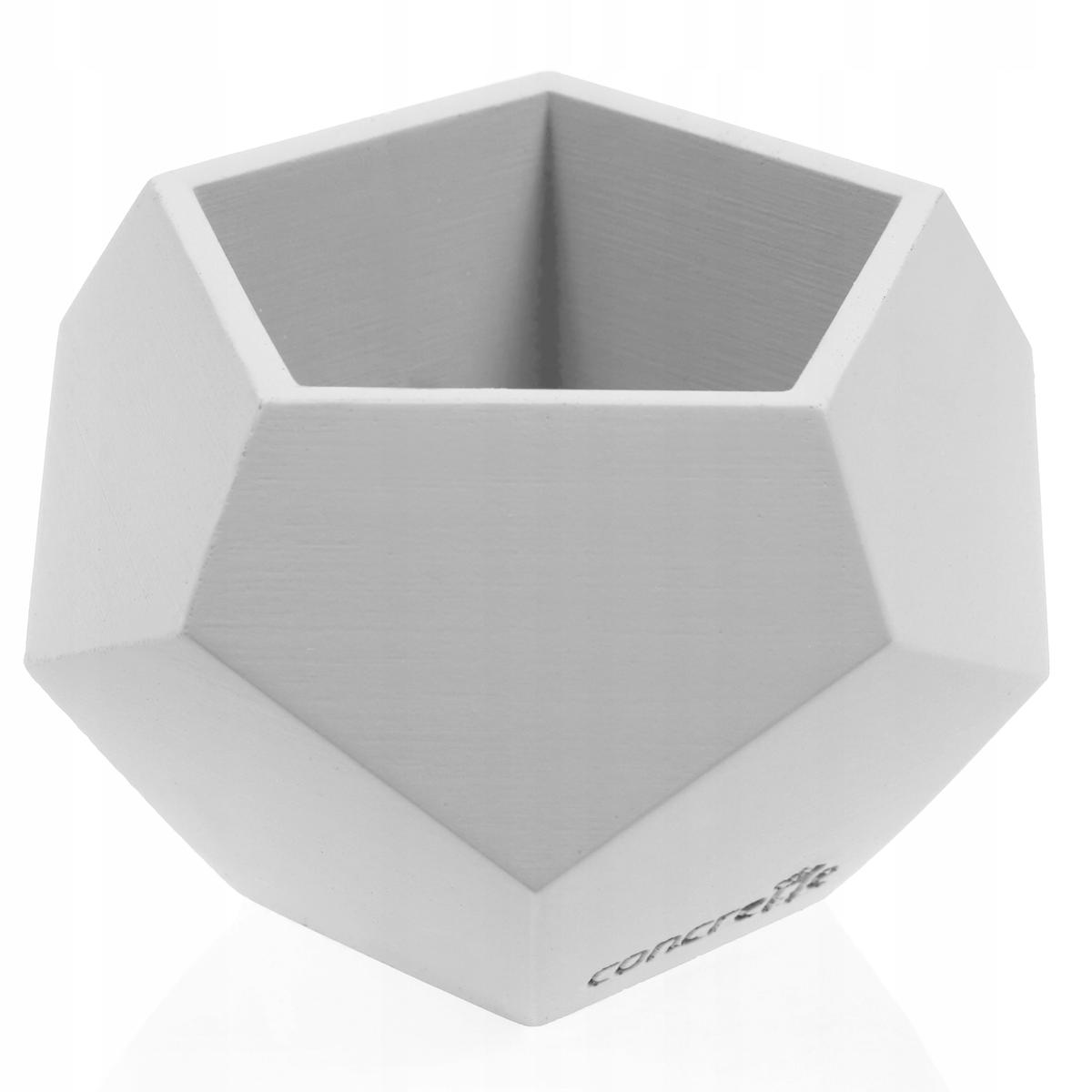 Doniczka betonowa Square Geometric 9 cm | Biały Mat nr. 2