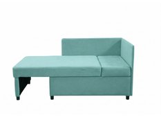 Sofa Viluś 106x75x80 cm miętowy rozkładana sofa narożna jednoosobowa z funkcją spania i pojemnikiem na pościel - Miniaturka zdjęcia nr 6