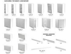 Szafka górna Vento 30x72x30 cm do kuchni biały beżowy jasny popiel  - Miniaturka zdjęcia nr 3