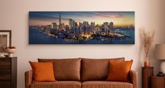 Obraz Na Płótnie Canvas Do Biura MANHATTAN NY Panorama 145x45cm - Miniaturka zdjęcia nr 4