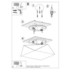 Plafon HEXA 35 biały 15x35x35cm nowoczesna lampa E27 do salonu - Miniaturka zdjęcia nr 5