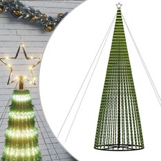 Stożkowa choinka z lampek, 1544 ciepłych białych LED, 500 cm - Miniaturka zdjęcia nr 2