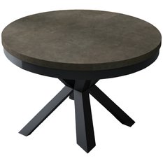 Stół rozkładany 120 cm okrągły Primo dark grey chicago concrete do jadalni - Miniaturka zdjęcia nr 1