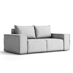 Sofa ogrodowa SONNE 180x73x88 cm dwuosobowa wodoodporna UV + 2 poduszki na taras do ogrodu jasnoszara