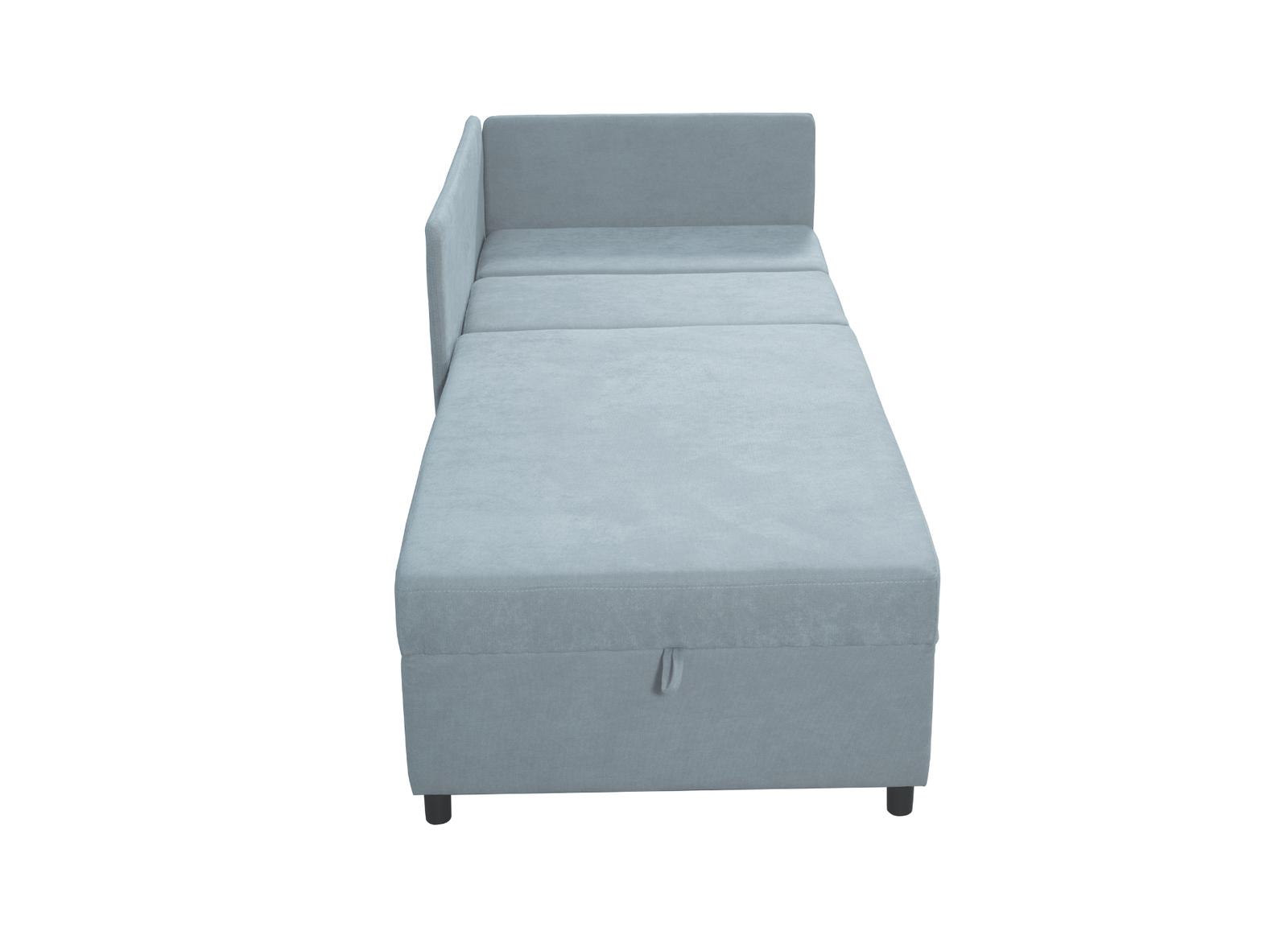Sofa rozkładana dziecięca Viluś 106x75x80 cm narożnik jednoosobowy do pokoju z funkcją spania i przechowywania dla dzieci szary nr. 11